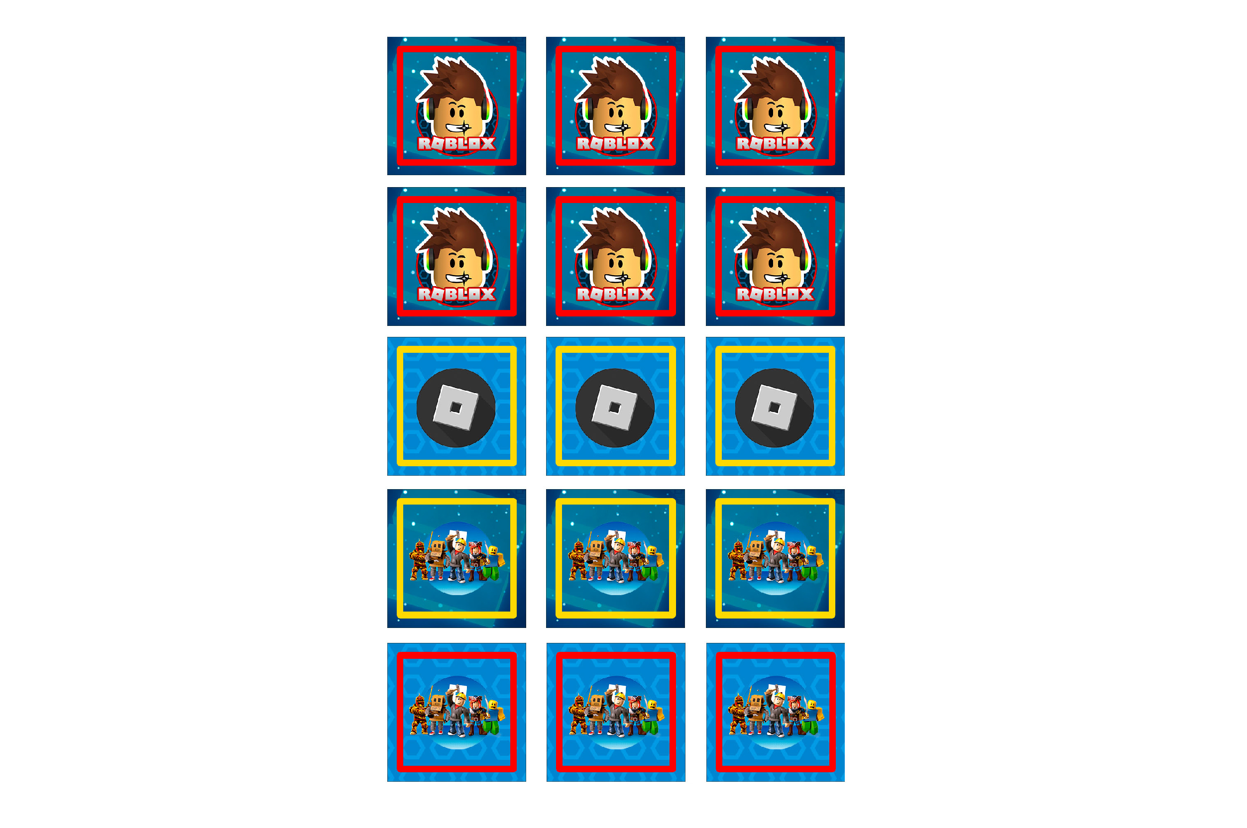 Διακοσμητικά Cupcake Toppers Roblox (12/pk)